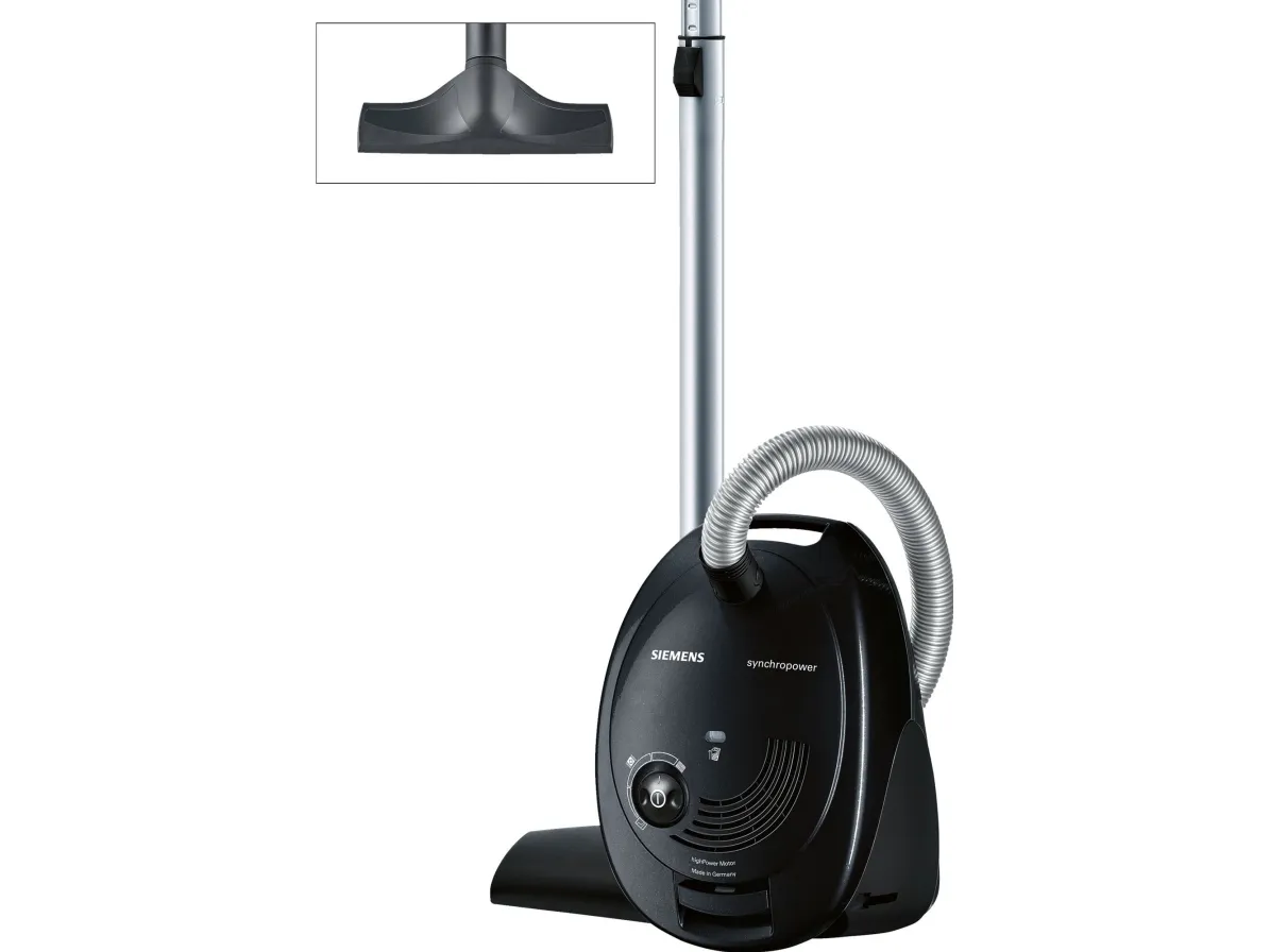 Siemens Synchropower VS06A212 - Støvsuger - beholder - pose - sort