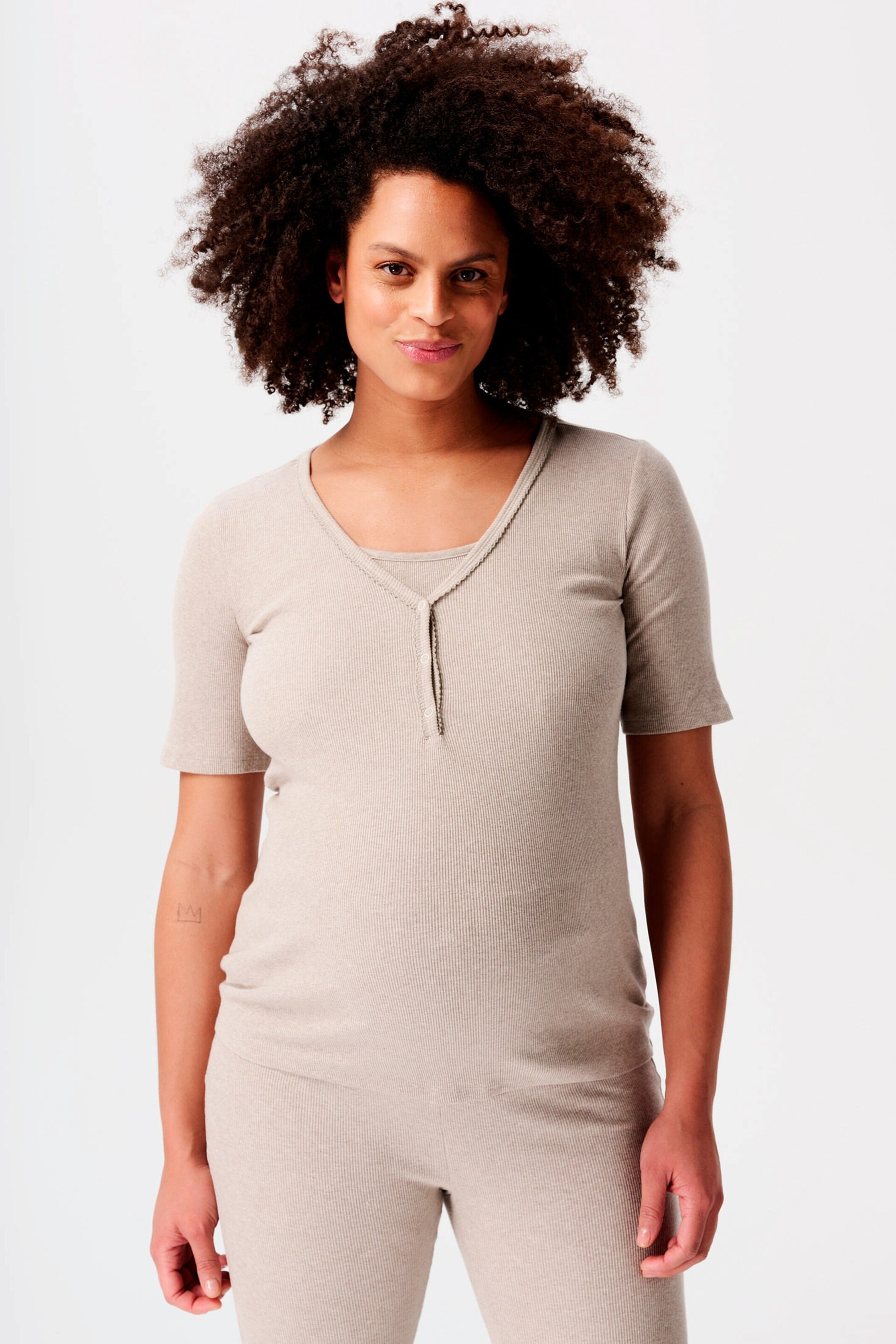 Noppies Still-Schlaftop Renate Taupe Melange