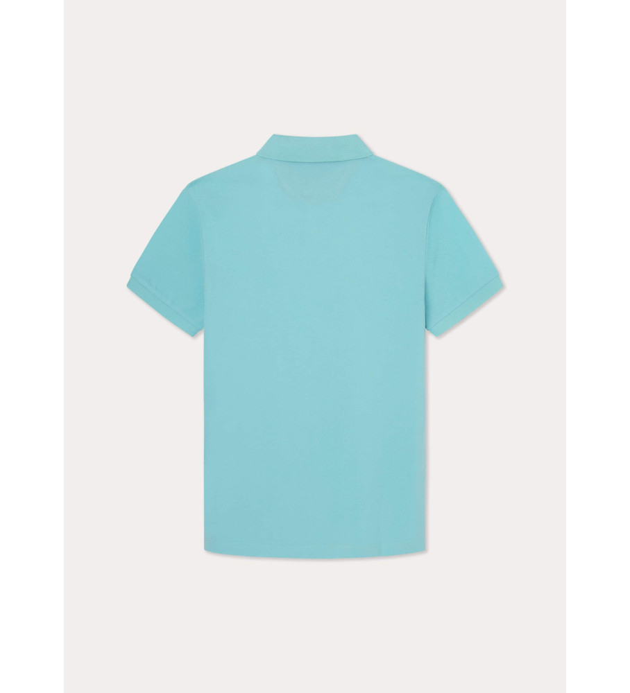 Polo Hackett Slim Fit com Logo azul