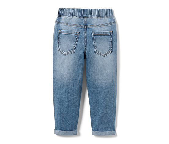 Kleinkind-Schlupfdenim, mit Häuschen-Stickerei