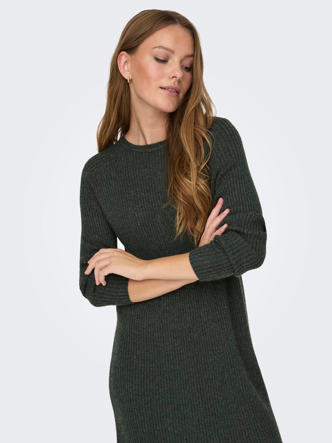 ONLFIA Kurzes Kleid Dark Grey Melange