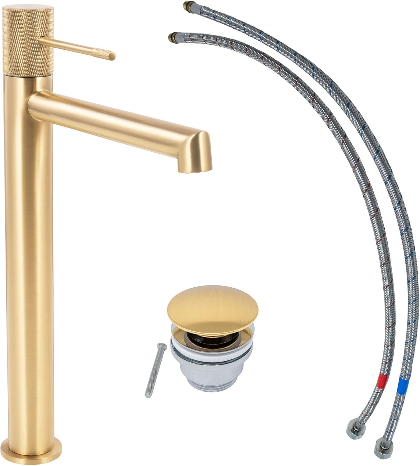 SCHÖNER WOHNEN-Kollektion Waschtischarmatur KADIA L, Mattgold, Wasserhahn geeignet für Aufsatzwaschbecken in Ihrem Bad