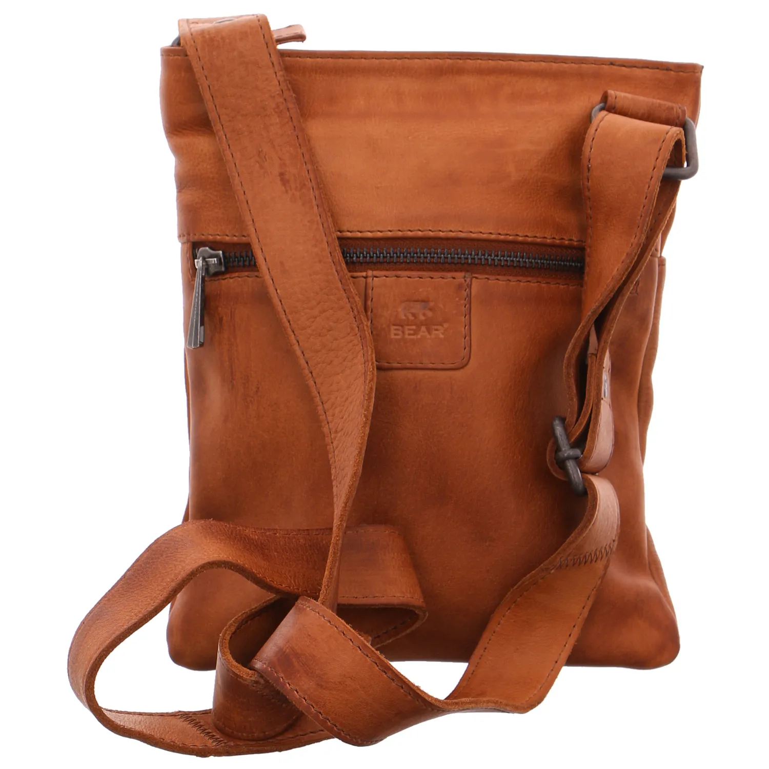 BEAR DESIGN Umhängetasche Cognac Leder