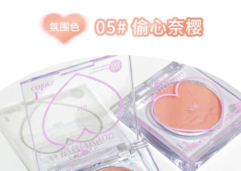 xixi - Peach Heart Monochrome Cheek Blusher - 4-6