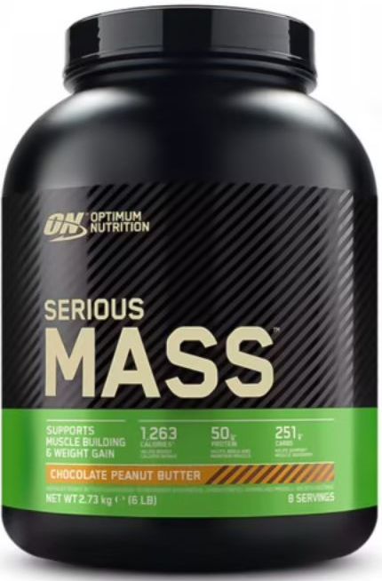 Optimum Nutrition Serious Mass - Chocolate Peanut Butter - Mass Gainer - Weight Gainer - 2727 gram (8 servings)