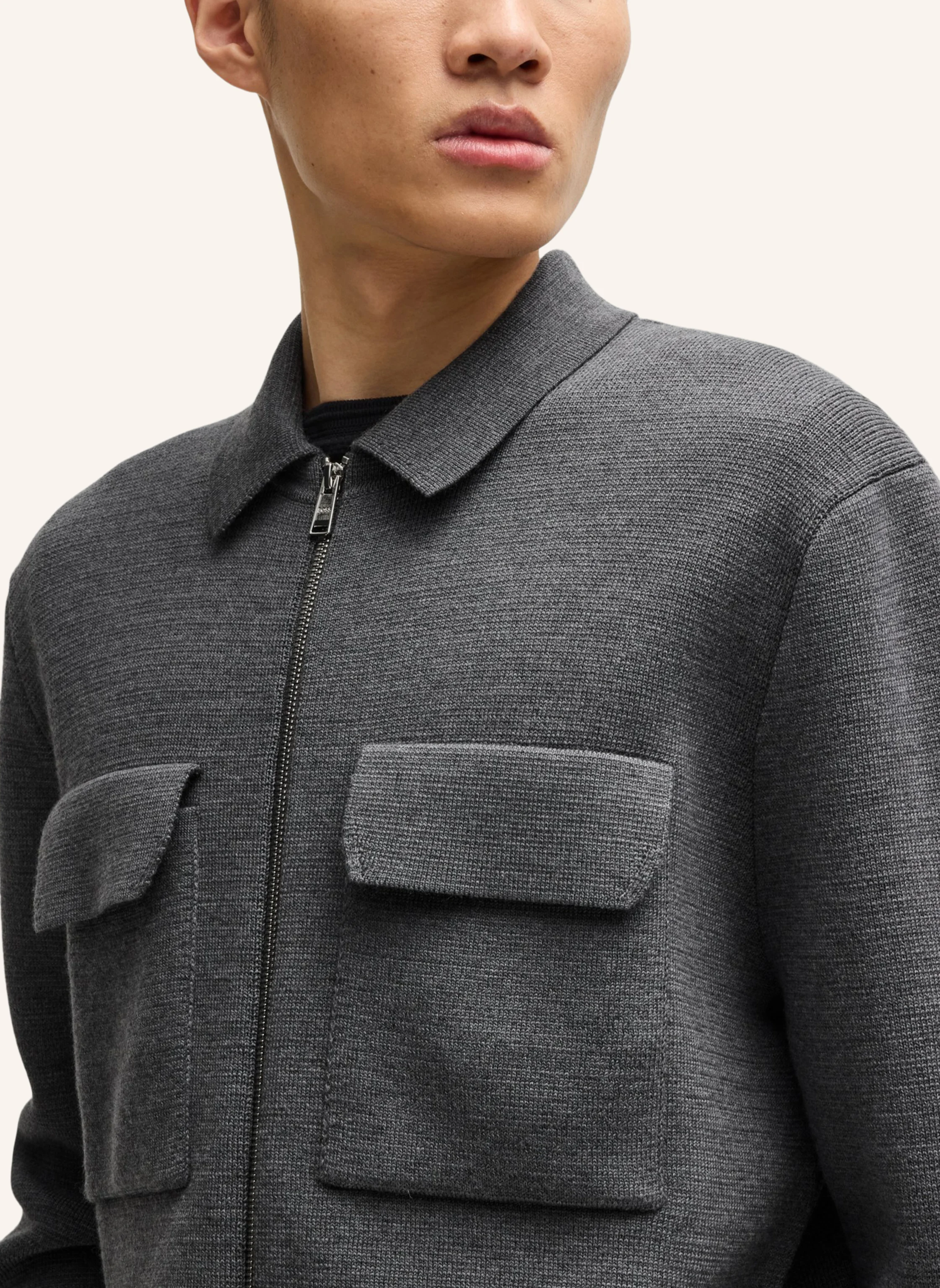 BOSS Strickjacke P-BELLOTTO Regular Fit