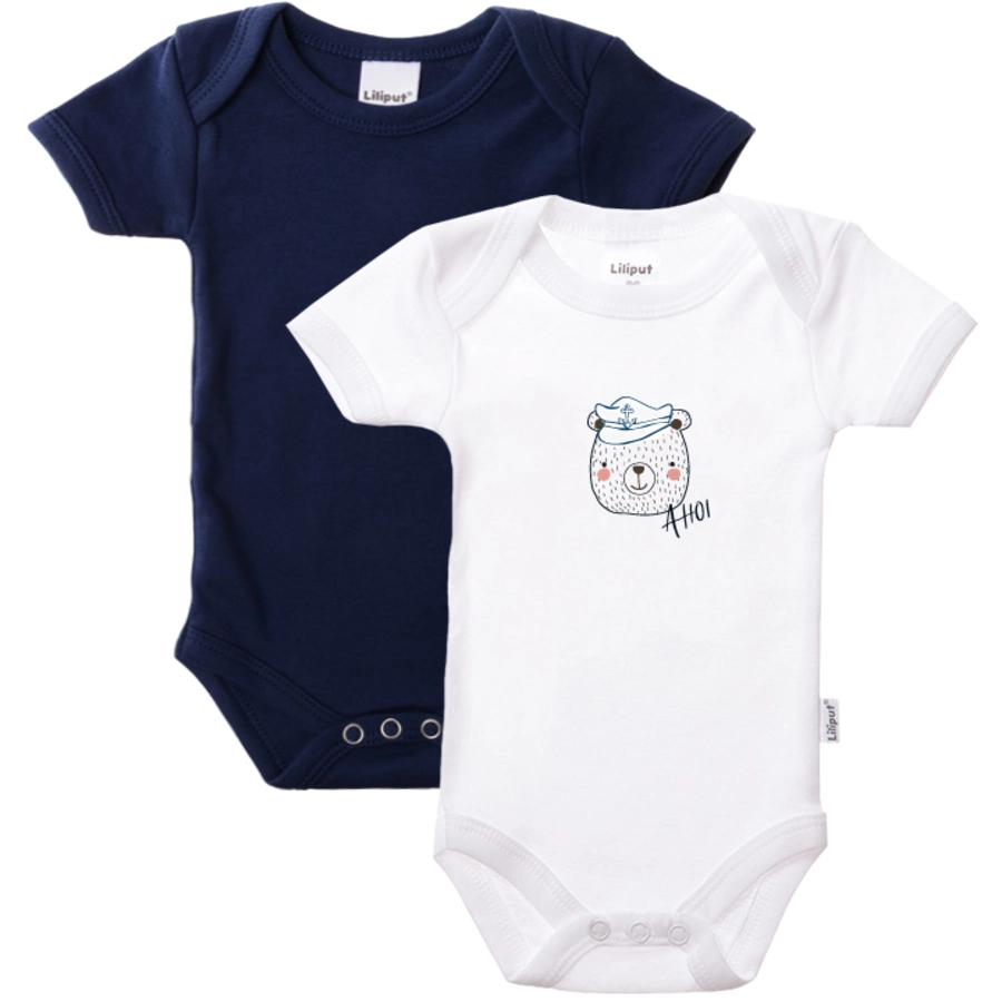 Liliput Amineckbodies Teddy Ahoi blau, weiß mit Print