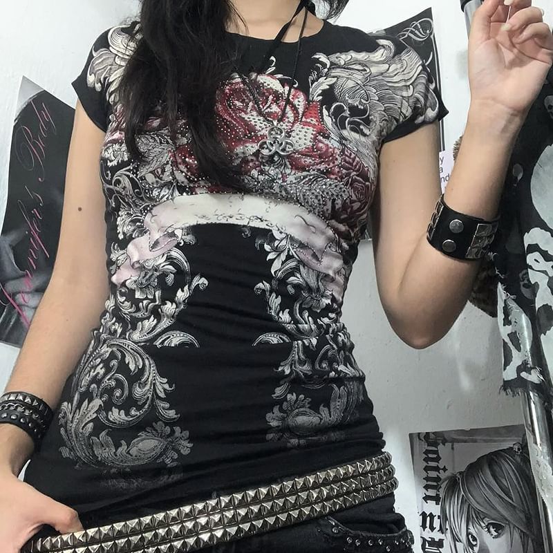 Trisica - T-shirt met korte mouwen en grafische print, slim-fit