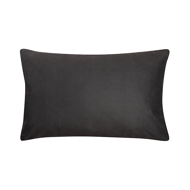 Coussin velours motifs Ebony noir et blanc JBY Creation L.50 x l.30 cm