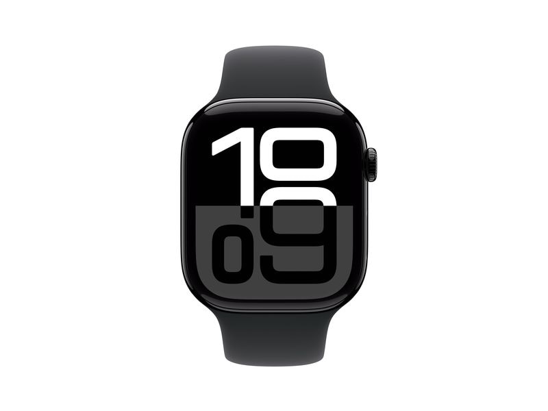Apple Watch Series 10 46 mm LTE Alu Jet Black Sport M/L Eine glatte Zehn