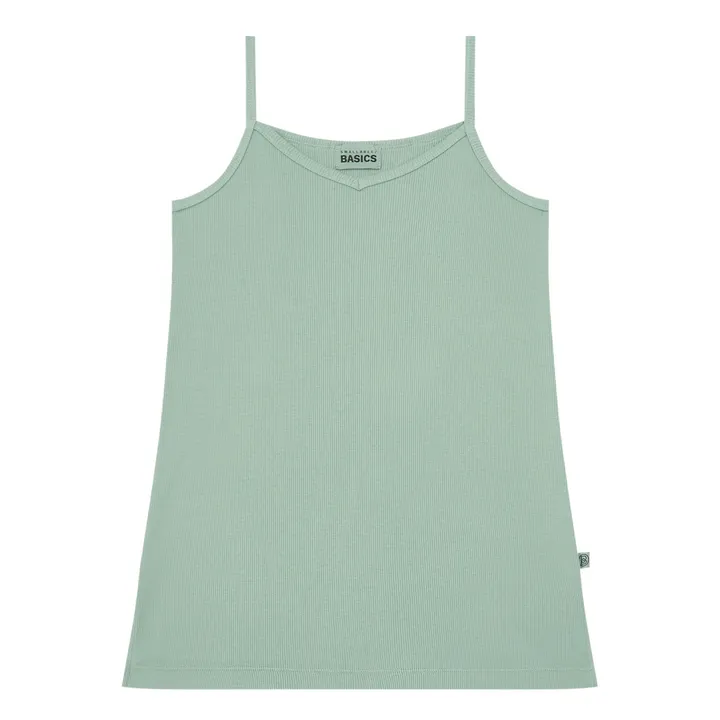 SMALLABLE BASICS Robe Côtelée Coton Bio | Sauge