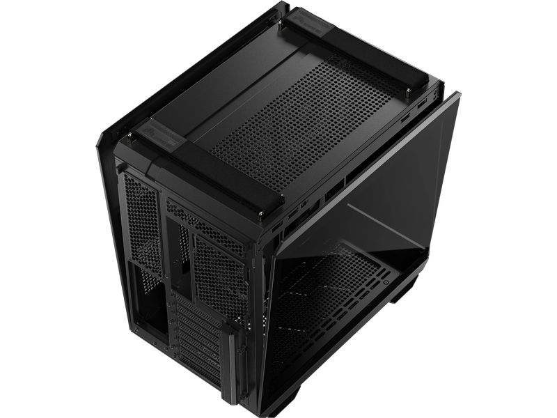 ASUS PC-Gehäuse TUF GAMING GT502 Horizon TG ARGB Schwarz Leistungsstarkes Midi-Tower-Gehäuse mit modularem Dual-Chamber-Design