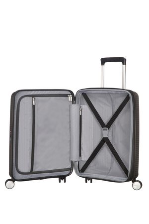 American Tourister Soundbox Spinner 55 Uitbreidbaar Bass Black