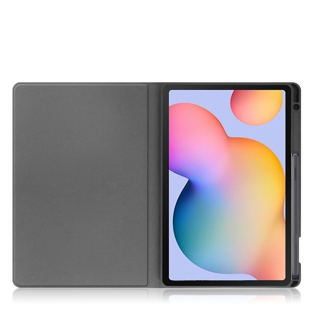 Samsung Galaxy Tab S6 Lite (2024/2022/2020) Leder Tasche Flip Cover S-Pen Halterung - Grün
