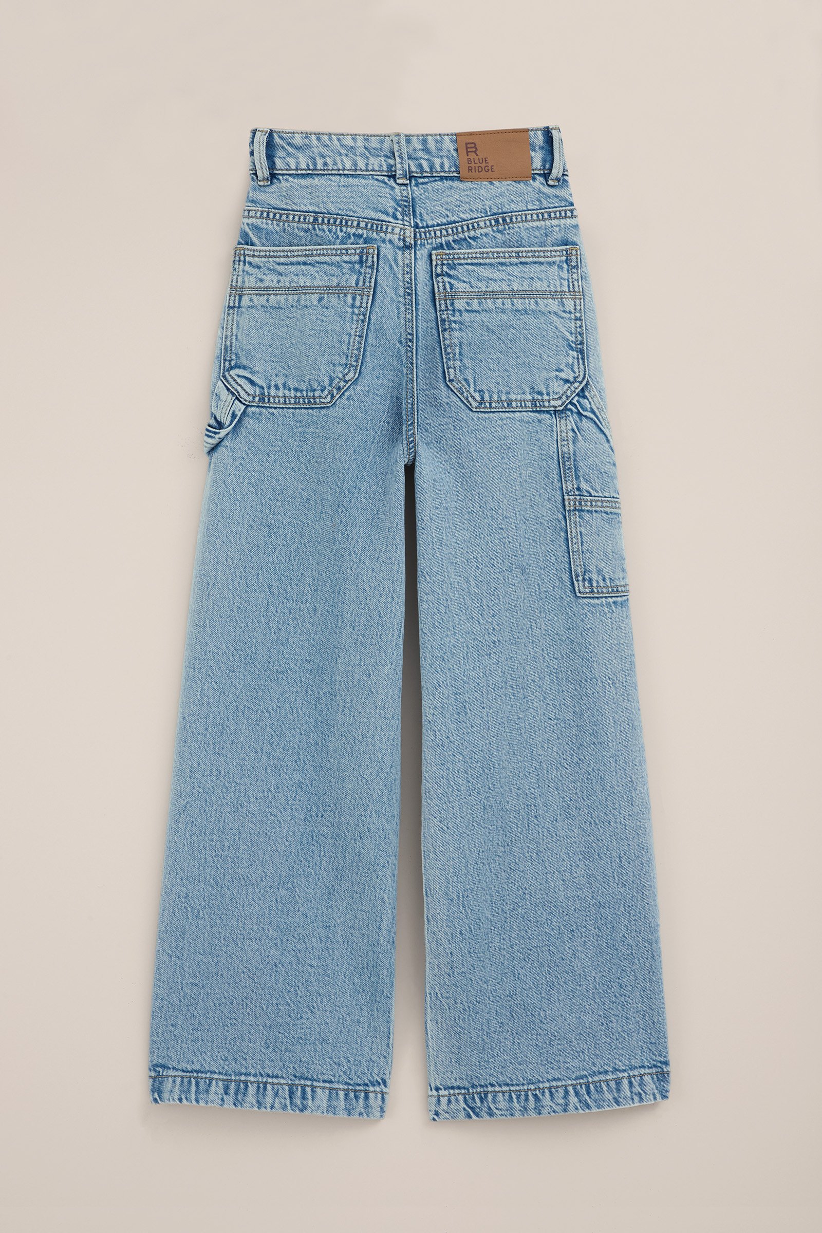 Meisjes wide leg jeans met stretch Blue Ridge Lichtblauw