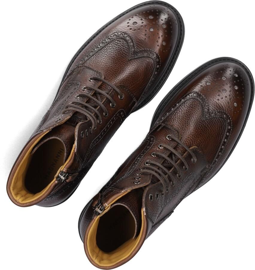 MAGNANNI Veterboots Heren 25835 Maat: 43 Materiaal: Leer Kleur: Bruin