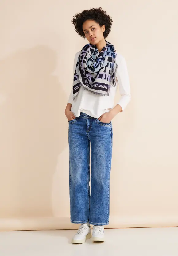 Jacquard Print Tuch - fresh intense gentle blue