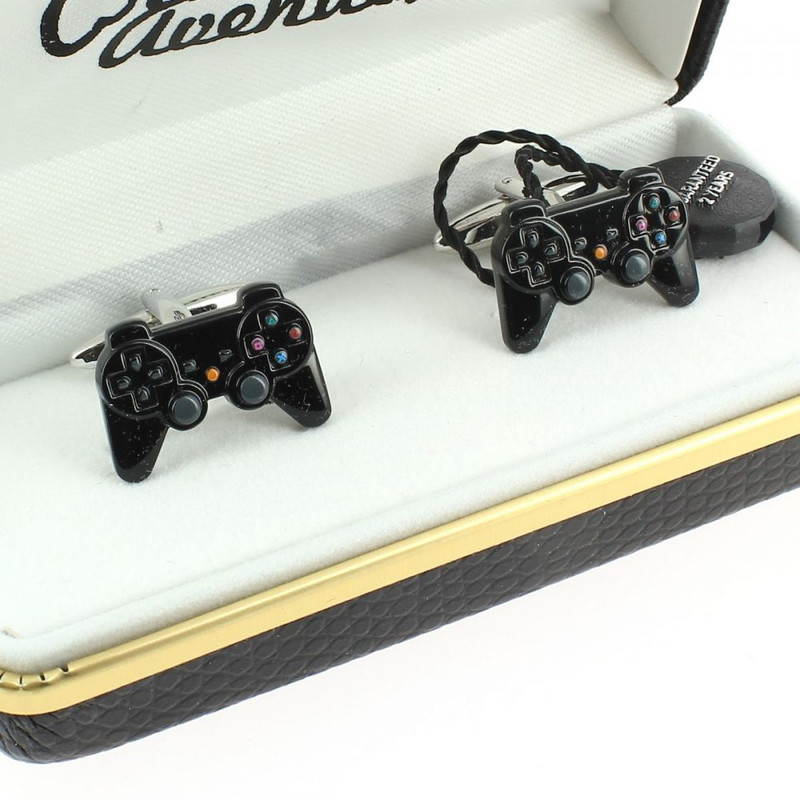 Boutons de manchette, manette PS3 noir