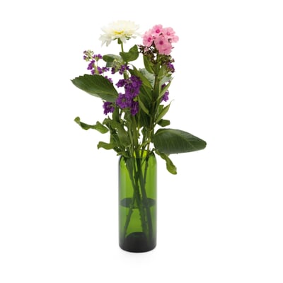 Vase Weinflasche, Groß, Smaragdgrün