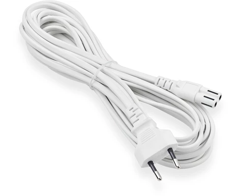 ON Euro 2-pin power cable 5m white