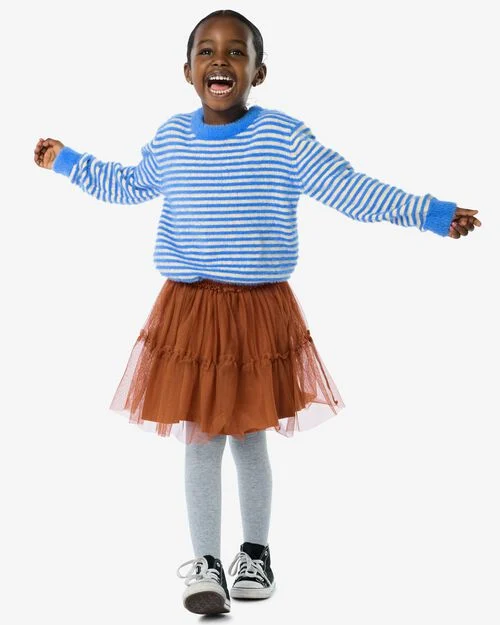 jupe pour enfants en maille marron