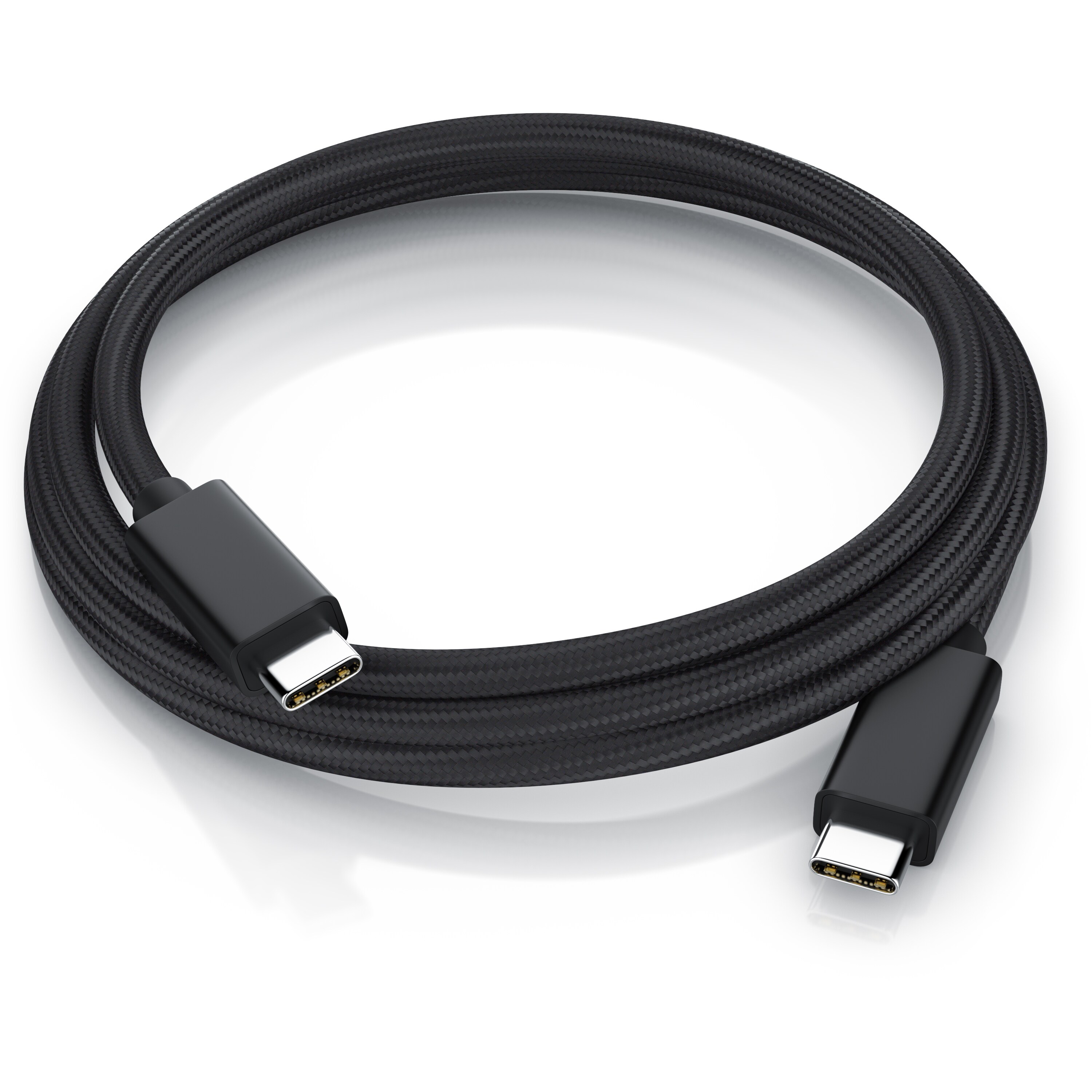 Primewire Power Delivery Ladekabel, Datenkabel, USB-C Gen3, Typ C, 0,8 m, 40 Gbit/s, Knickschutz, Nylonummantelung, für USB Typ-C Geräte