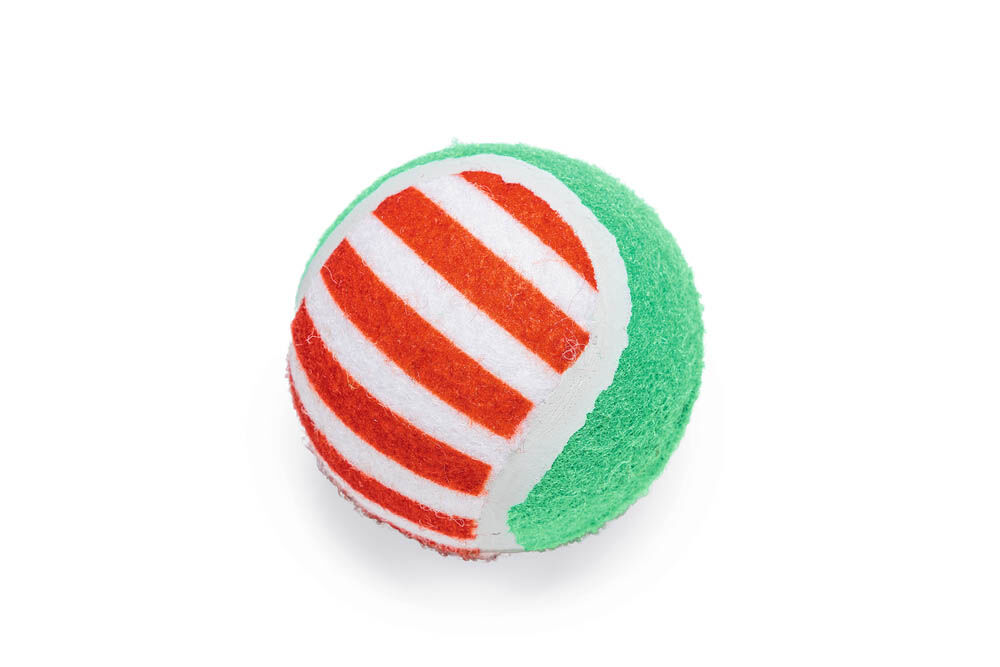 Beeztees Tennisballen - Kerst Hondenspeelgoed - Rood - 6.5 cm