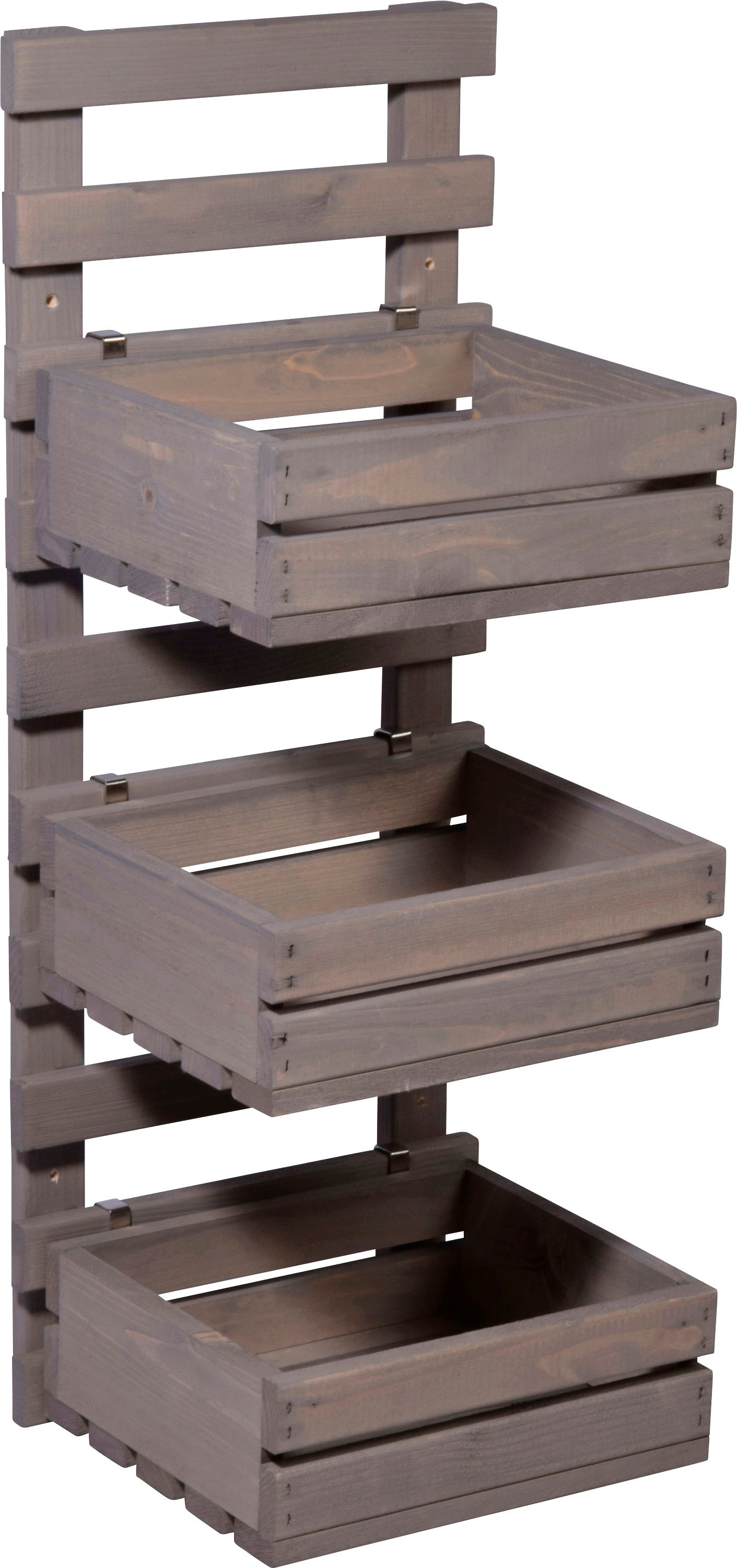 dobar Wandregal flexibles 3-stufiges Wandregal, grau