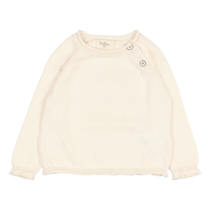 Búho Pull Coton Bio Bébé | Ecru
