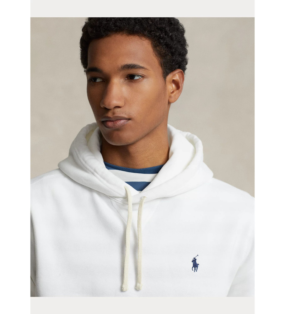 Moletom Ralph Lauren RL branco com capuz