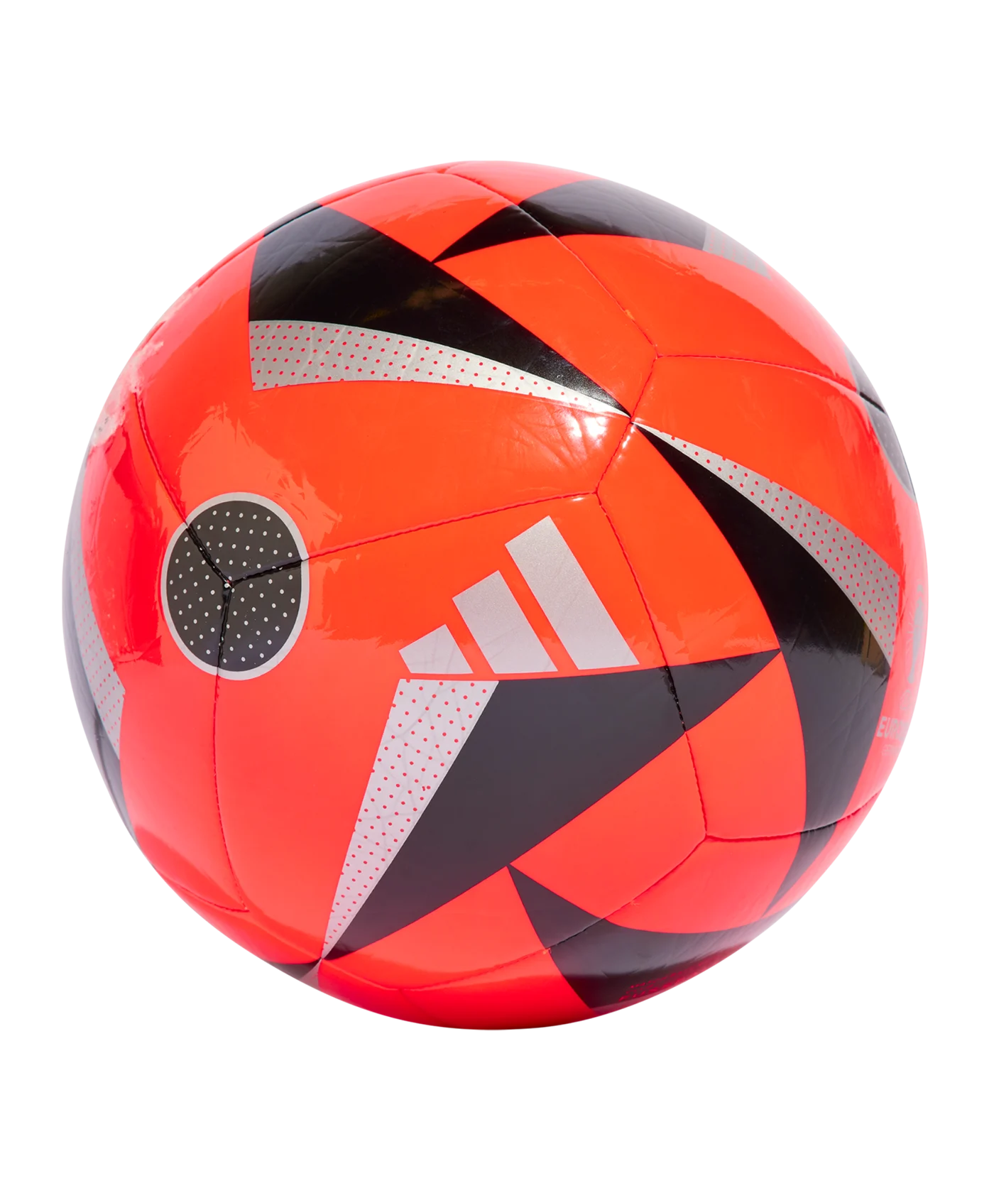 adidas Fussballliebe Club Trainingsball EM 2024 Rot Schwarz Silber