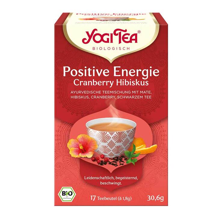 Yogi Tea Positive Energie Cranb.Hibiskus Fbeutel 1,8g, 17X1.8 g