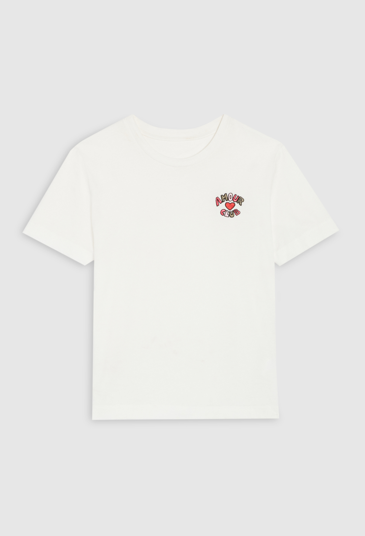 T-shirt manches courtes Amour club Blanc