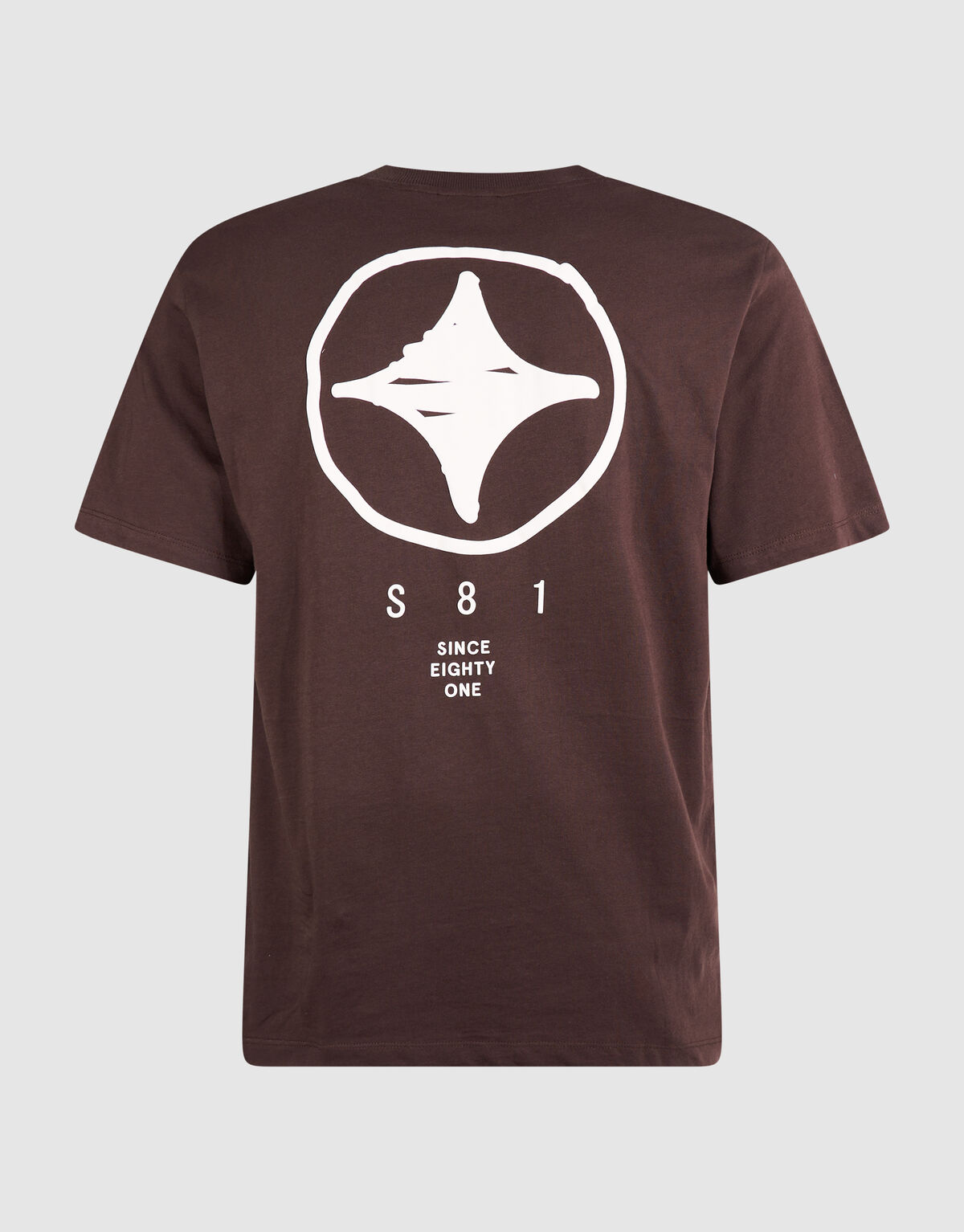 Scratched Artwork T-shirt Donkerbruin