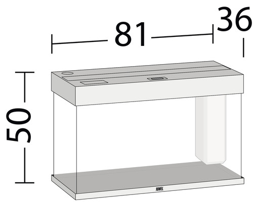 Juwel Rio 125 aquarium met LED-verlichting, pomp, filter, verwarming (zonder kast), grijs