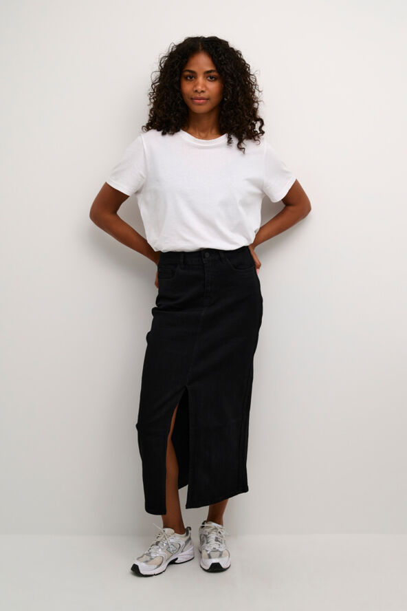 Kaffe KAsinem HW Denim Skirt Black deep