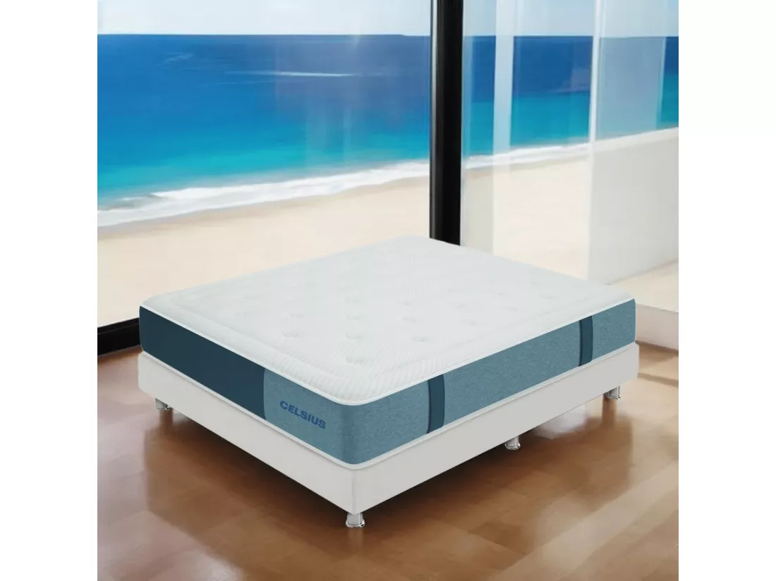Matelas Celsius | 180x200cm | mémoire+ressorts+mousse froide | 30 cm