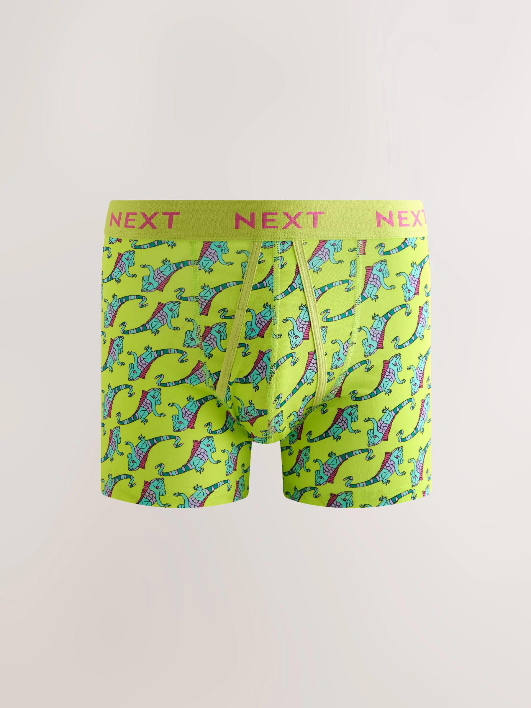 Geel/rood/paars Animal Conversational print - Boxershorts met A-voorkant