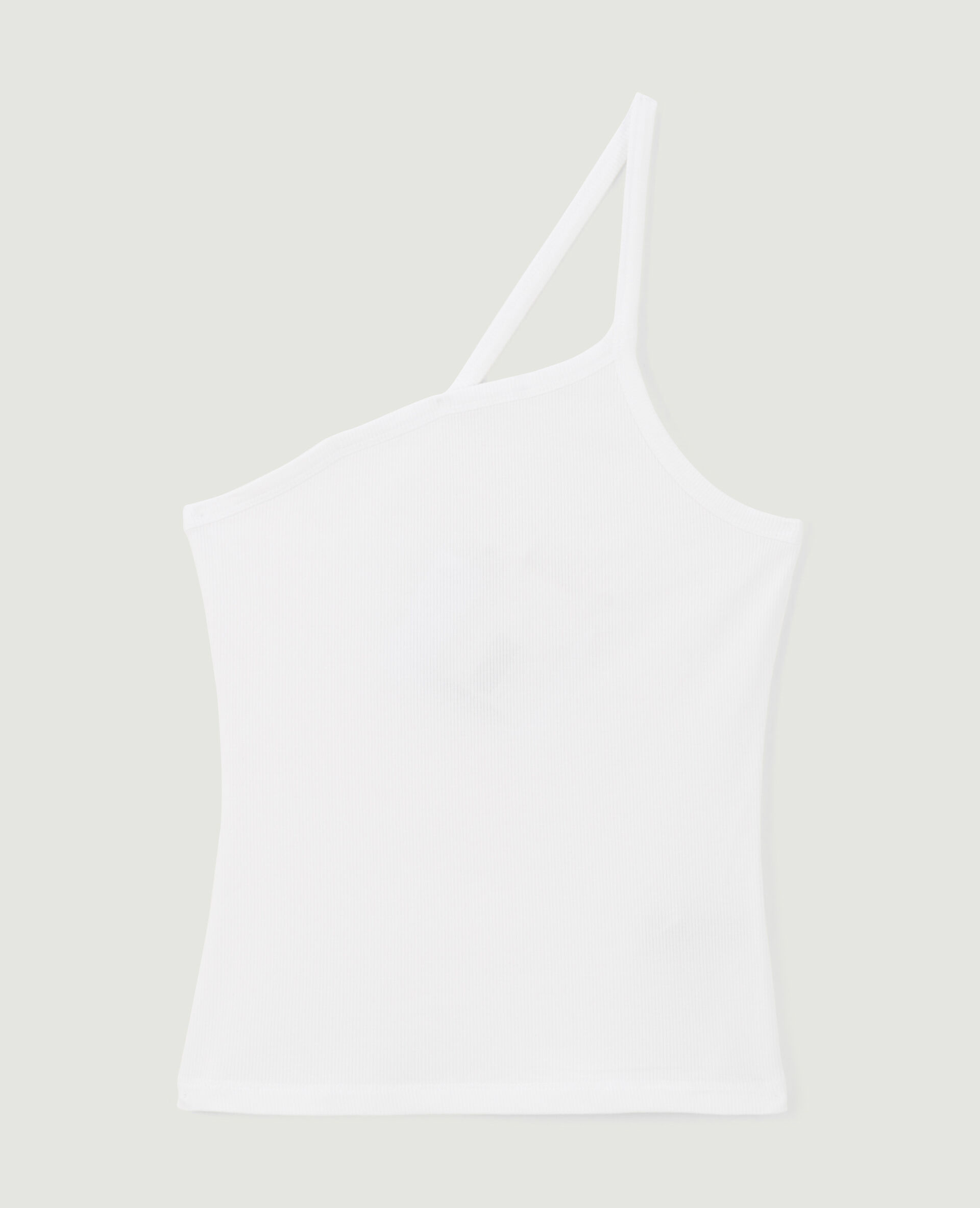 Top asymétrique 1 bretelle - Blanc