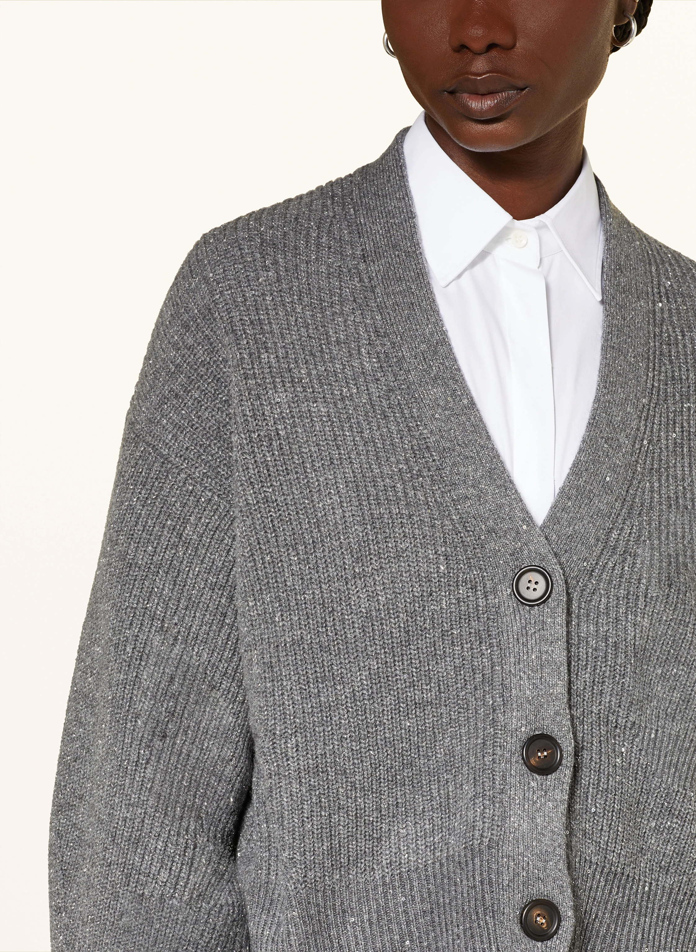 BRUNELLO CUCINELLI Strickjacke mit Cashmere und Pailletten