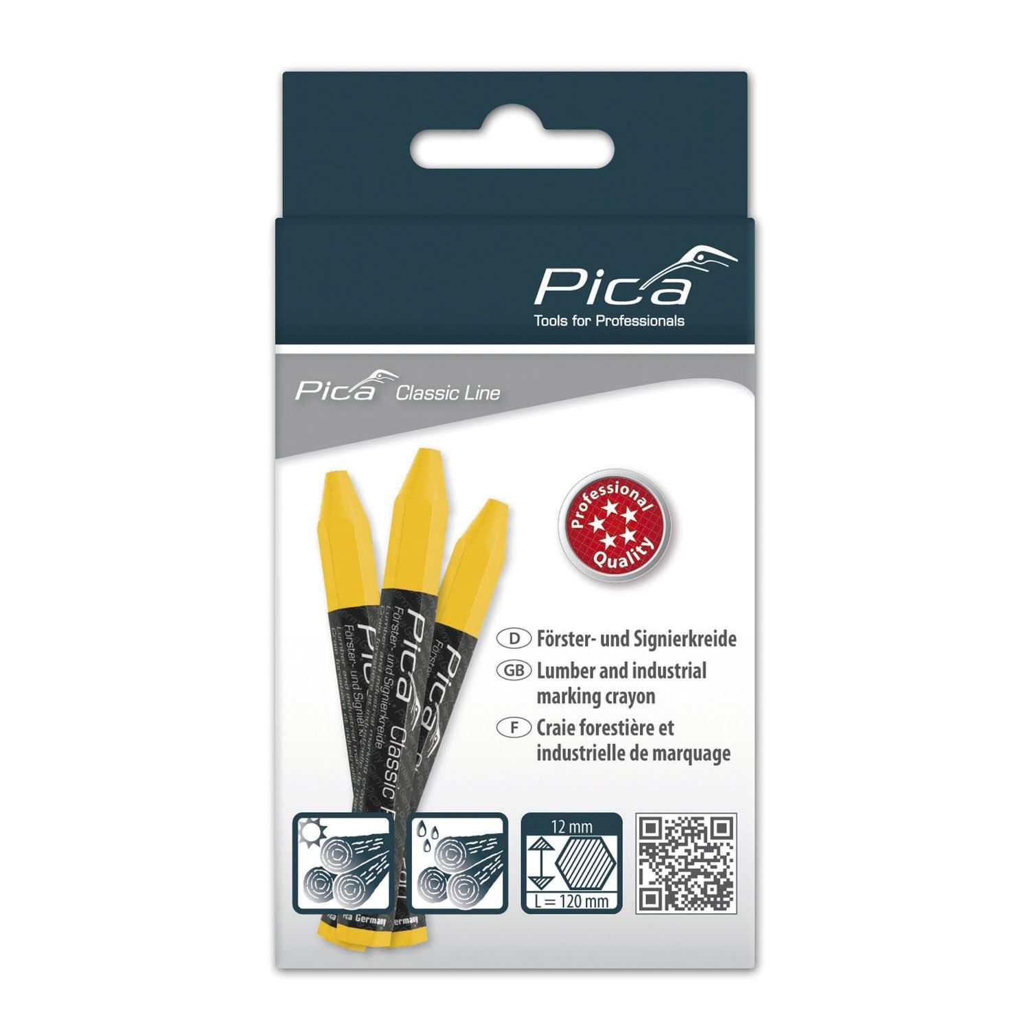Pica 590/44 Markeerkrijt PRO geel VE=12 - PI59044