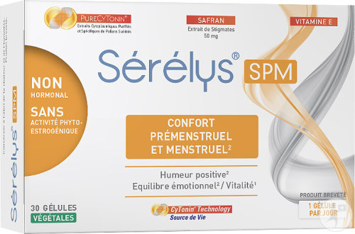 Sérélys SPM Confort Prémenstruel Et Menstruel Humeur Vitalité 30 Gélules