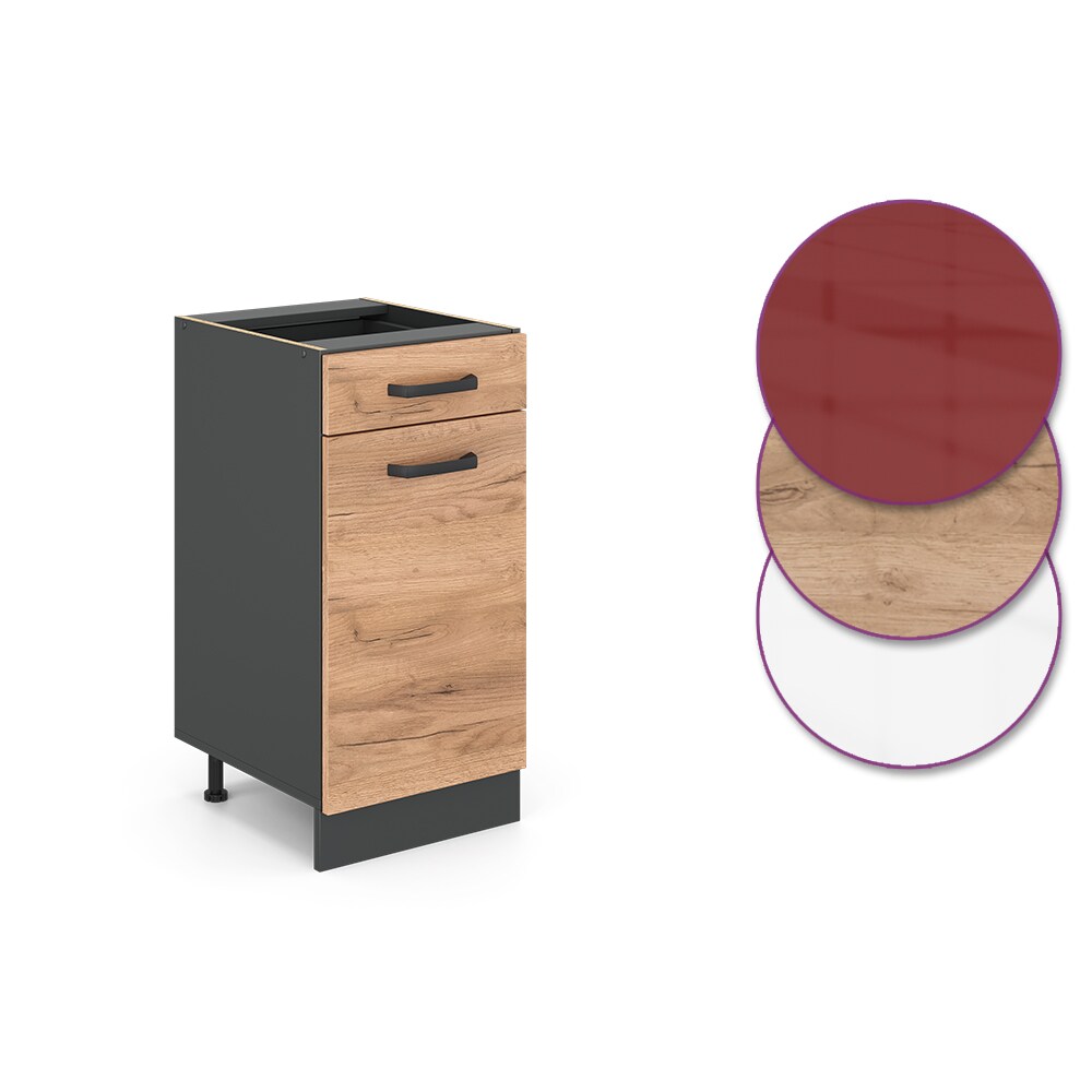 VICCO Küchenschrank Unterschrank Schubunterschrank 40 cm R-Line Anthrazit