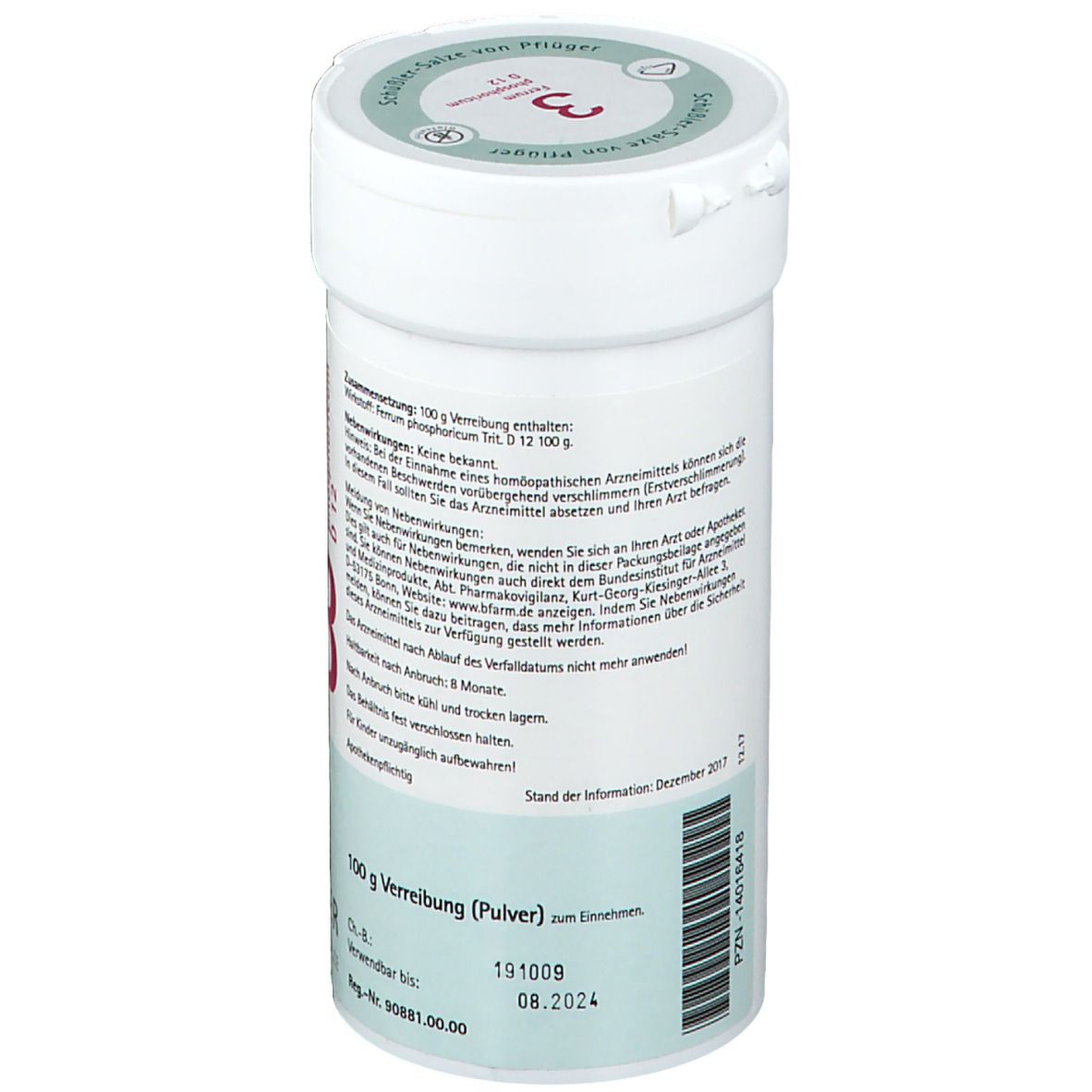 Biochemie Pflüger® Nr. 3 Ferrum phosphoricum D12 Pulver