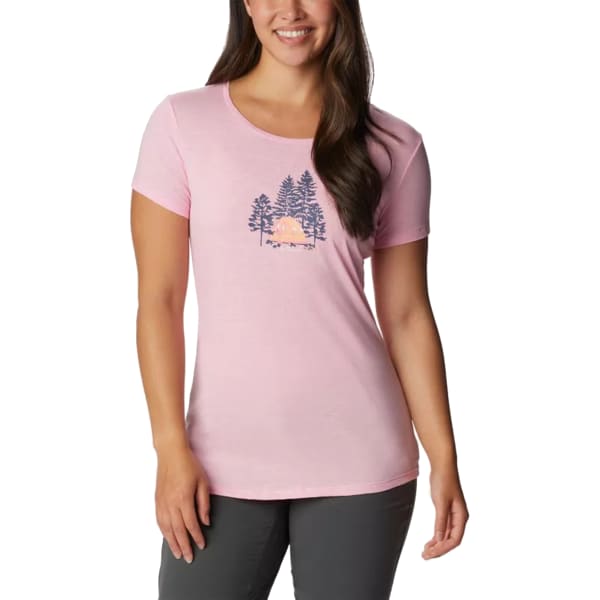 T-shirt randonnée COLUMBIA DAISY DAYS™ SHORT SLEEVE GRAPHIC TEE WILD ROSE HEATHER/BEST SITE GRAPHIC