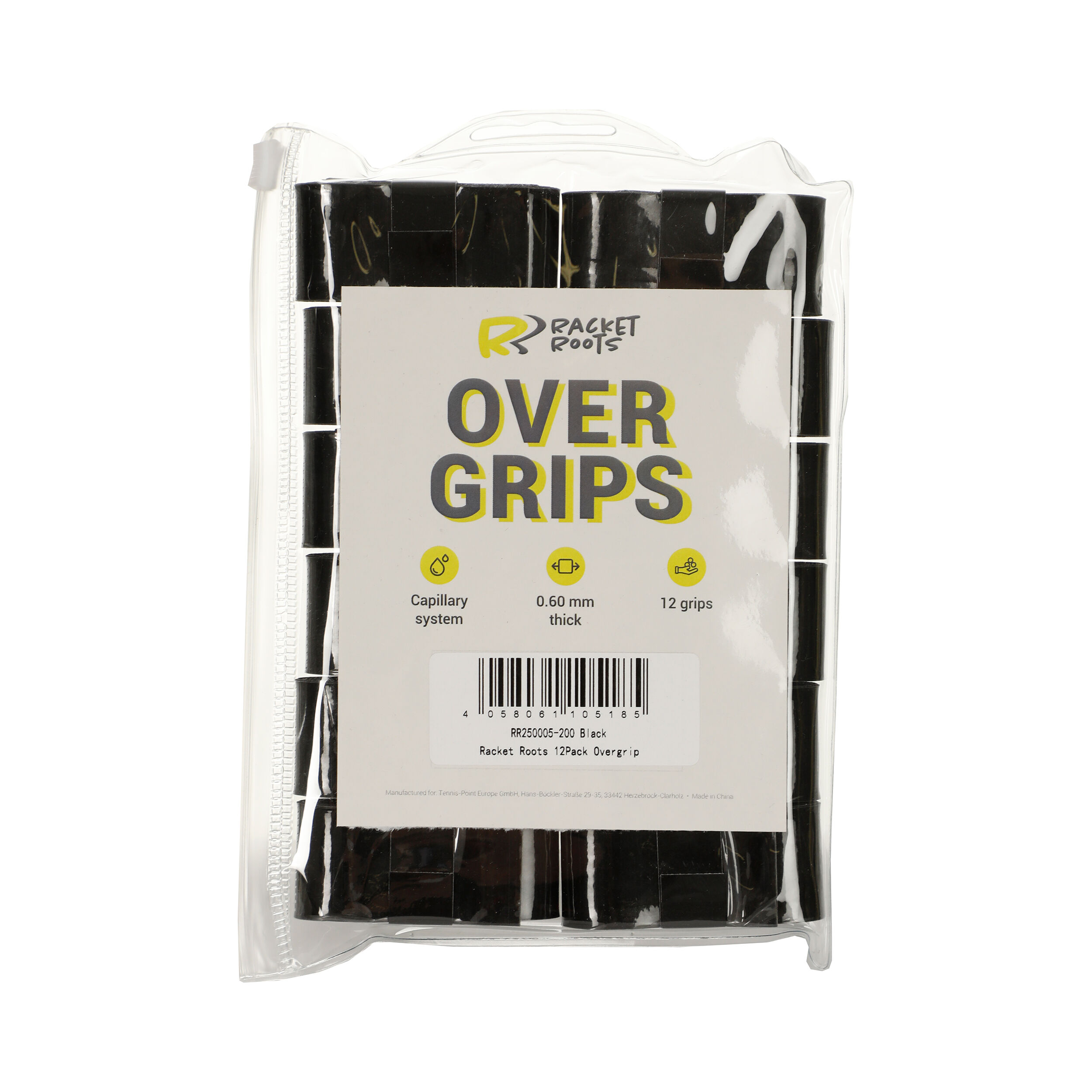 Racket Roots RR Grip Pack De 12 - Noir