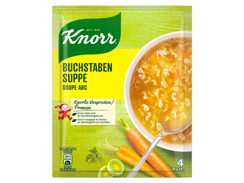 Knorr Buchstabensuppe 4 Portionen Würzige Suppe mit Hartweizengriessteigwaren