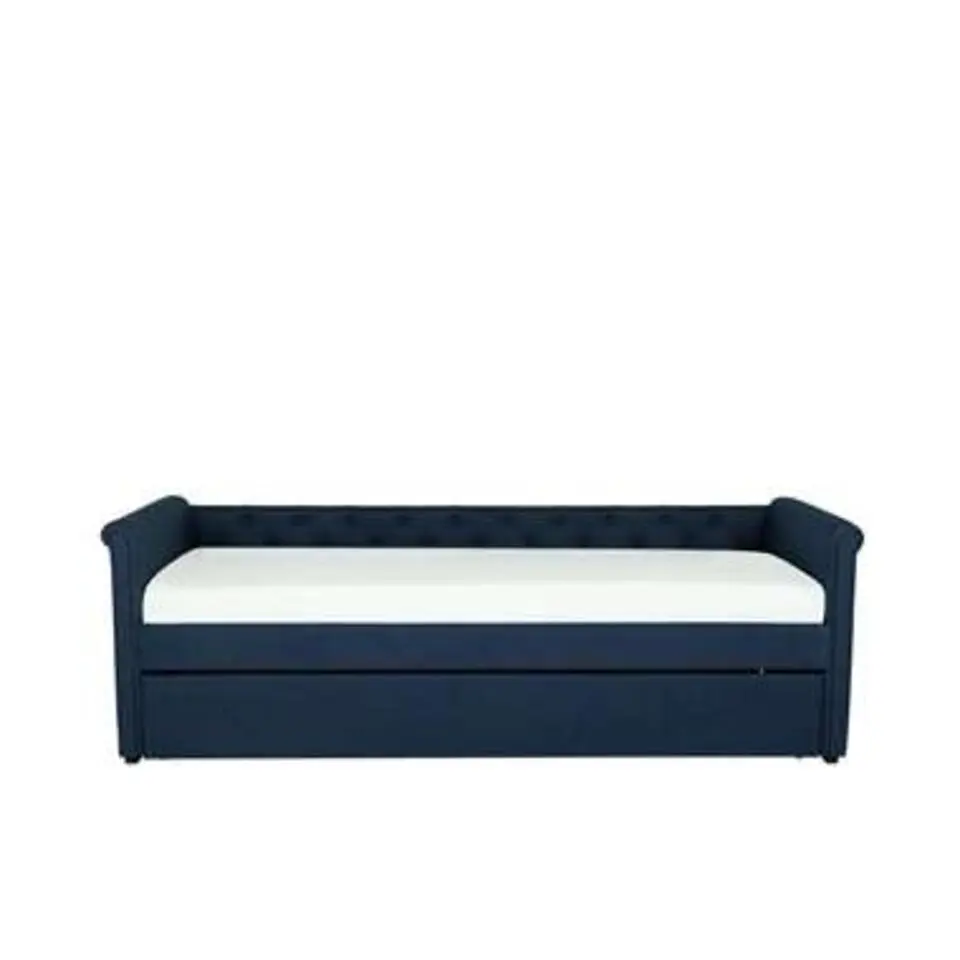LIBOURNE - Onderschuifbed - Blauw - 80 x 200 cm - Polyester