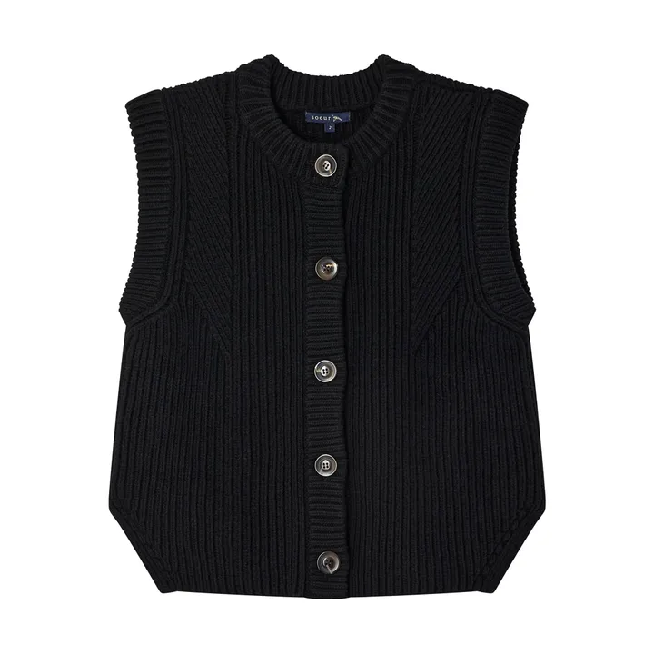 Soeur Gilet Sans Manches Amore Laine | Noir