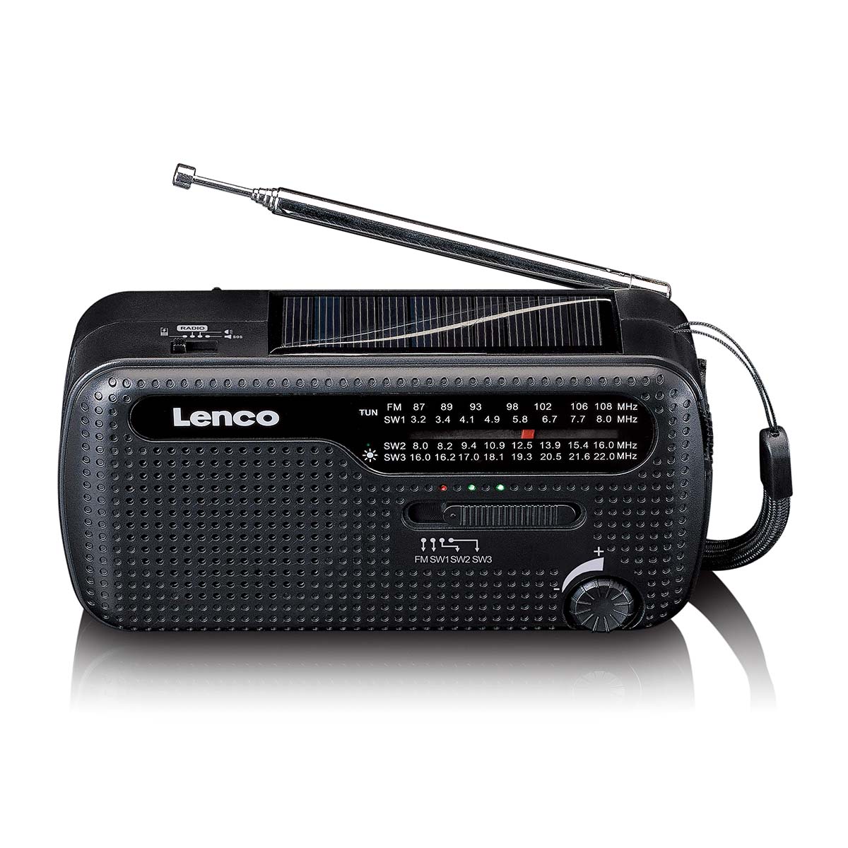 Lenco MCR-113BK Draagbare opwindbare noodradio